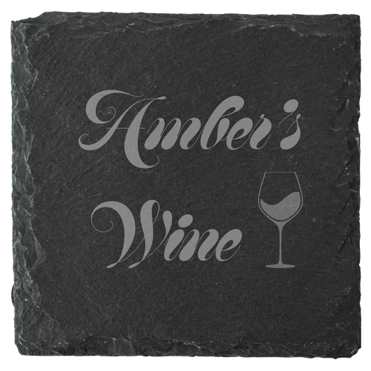 Personalised Laser Engraved Slate Coaster, Drink Mat