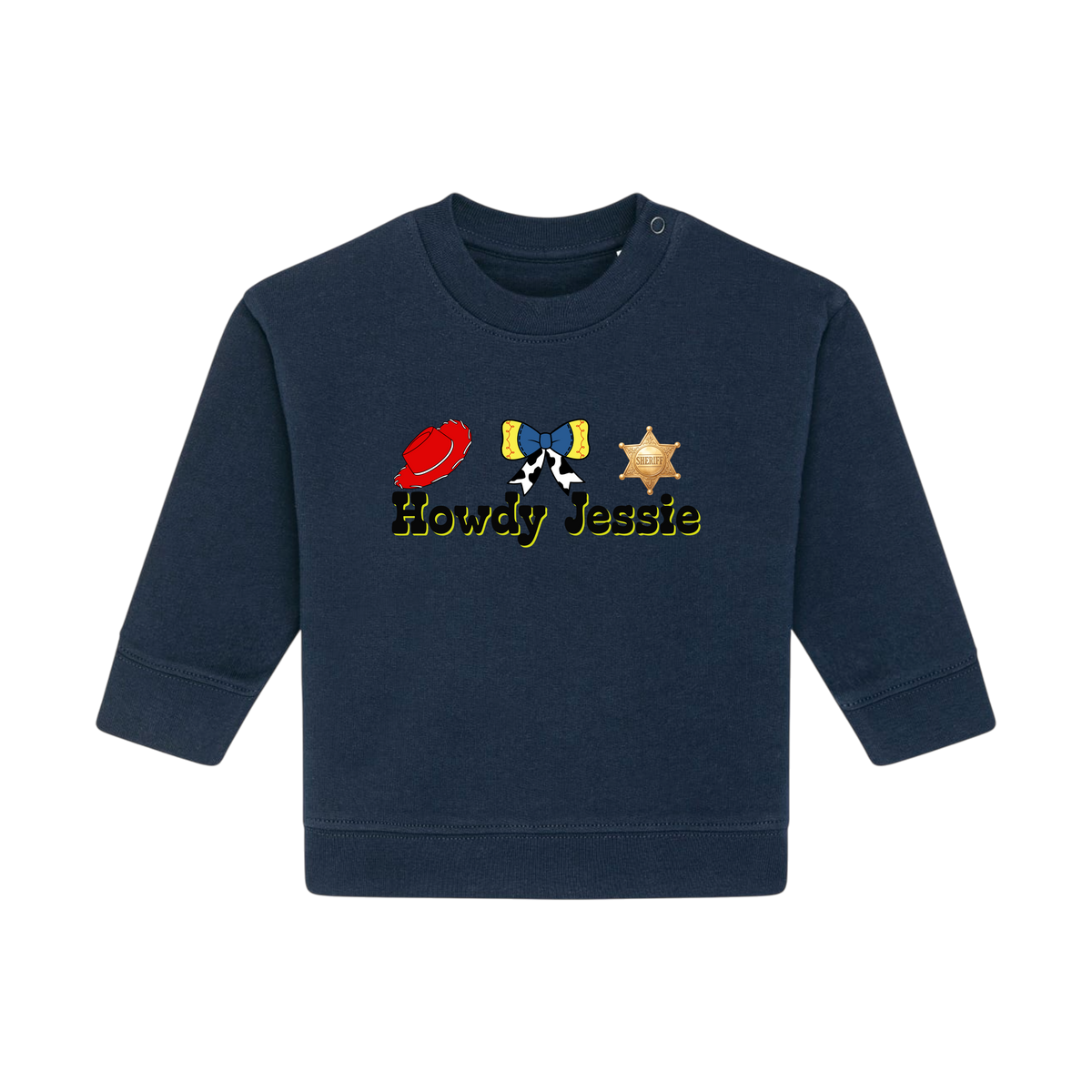 Howdy Jessie - Baby Sweatshirt - French Navy (front)