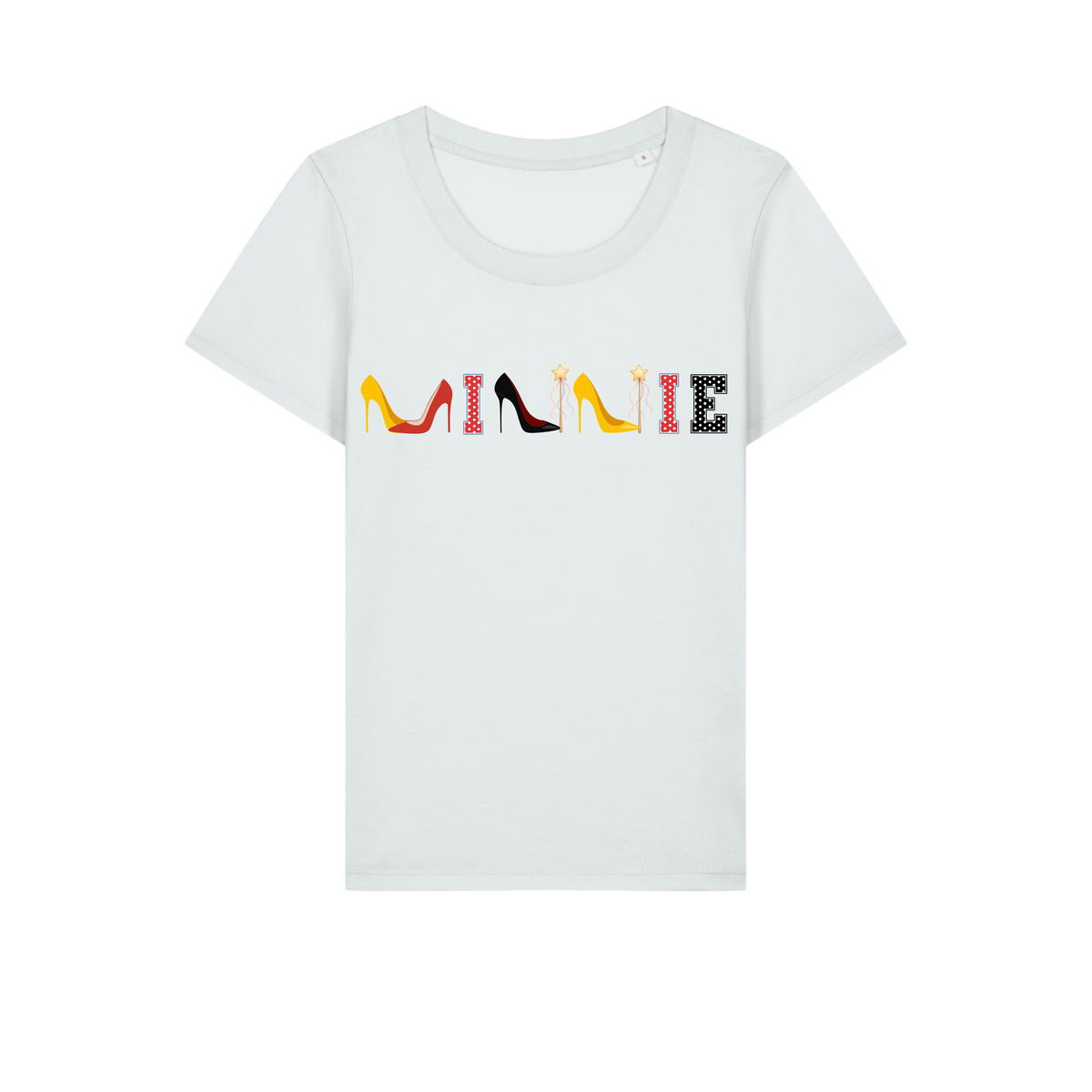 Minnie Shoes - Ladies Fitted T-Shirt - Ice Blue (front)