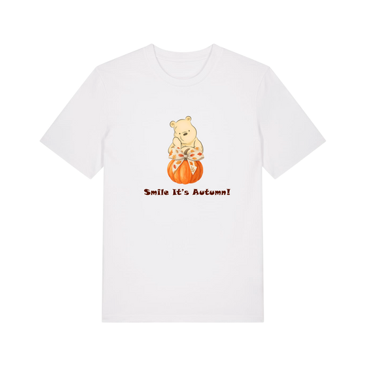 Pooh Bear Autumn - Unisex T-Shirt - White (front)