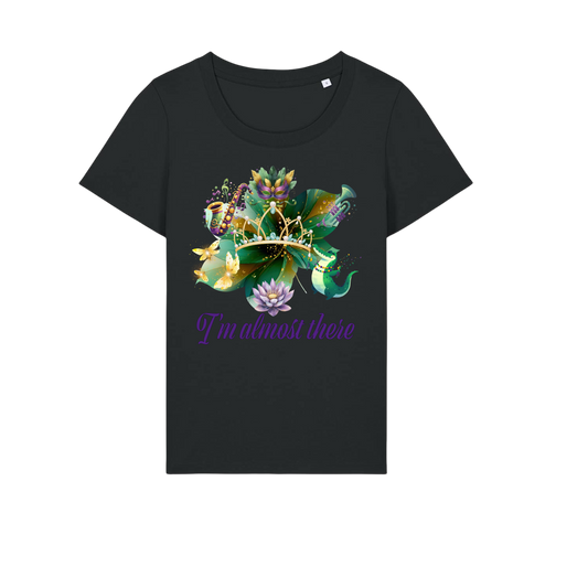 Princess Mardi Gras - Ladies Fitted T-Shirt - Black (front)