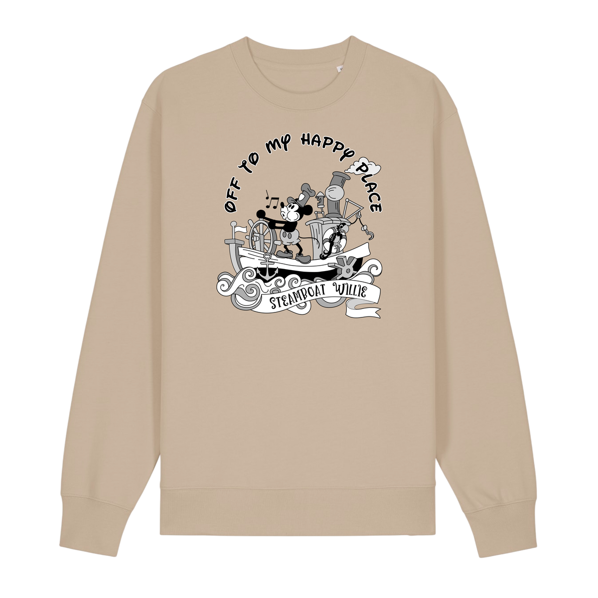 Steamboat Willie - Unisex Sweatshirt - Desert Dust (front)
