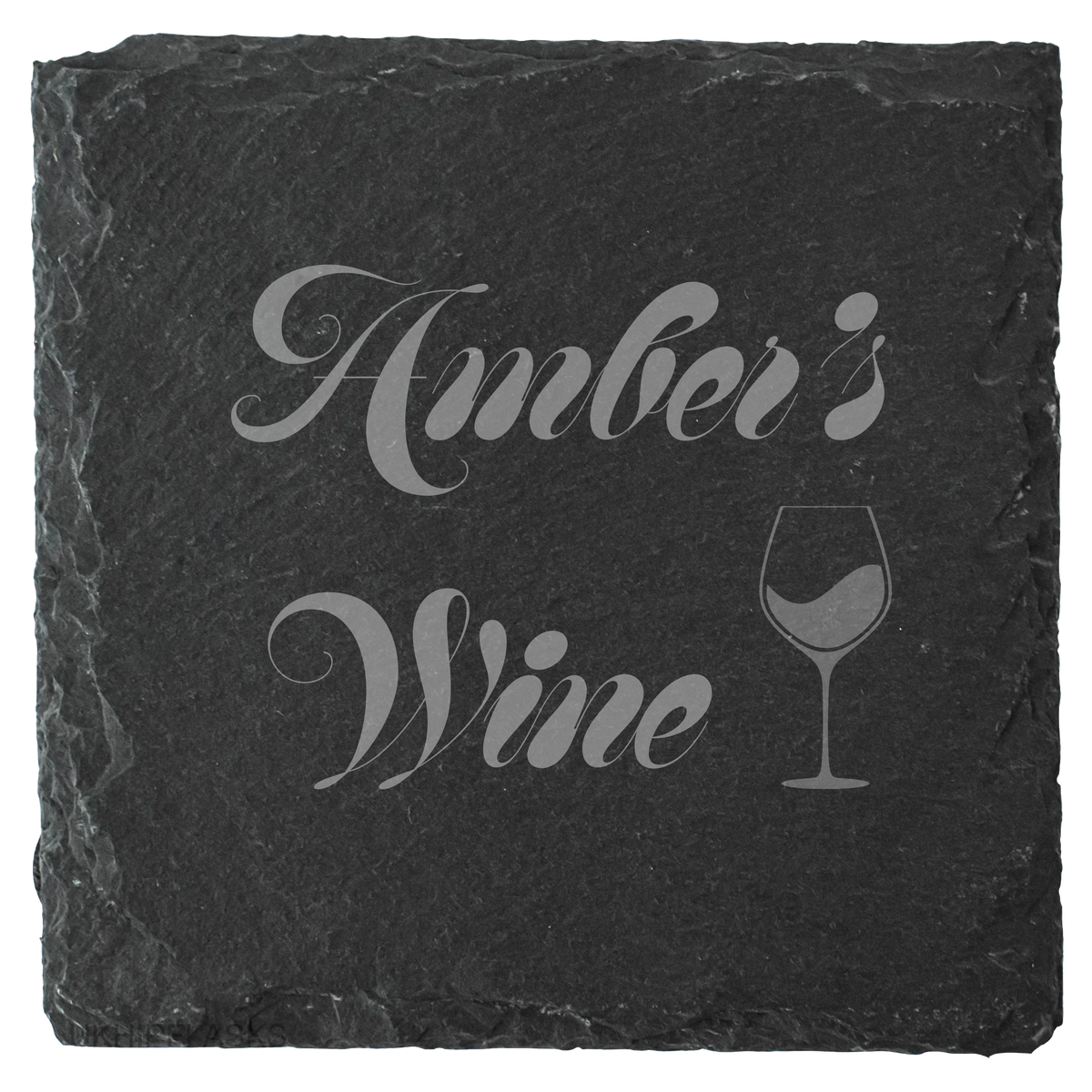 Personalised Laser Engraved Slate Coaster, Drink Mat