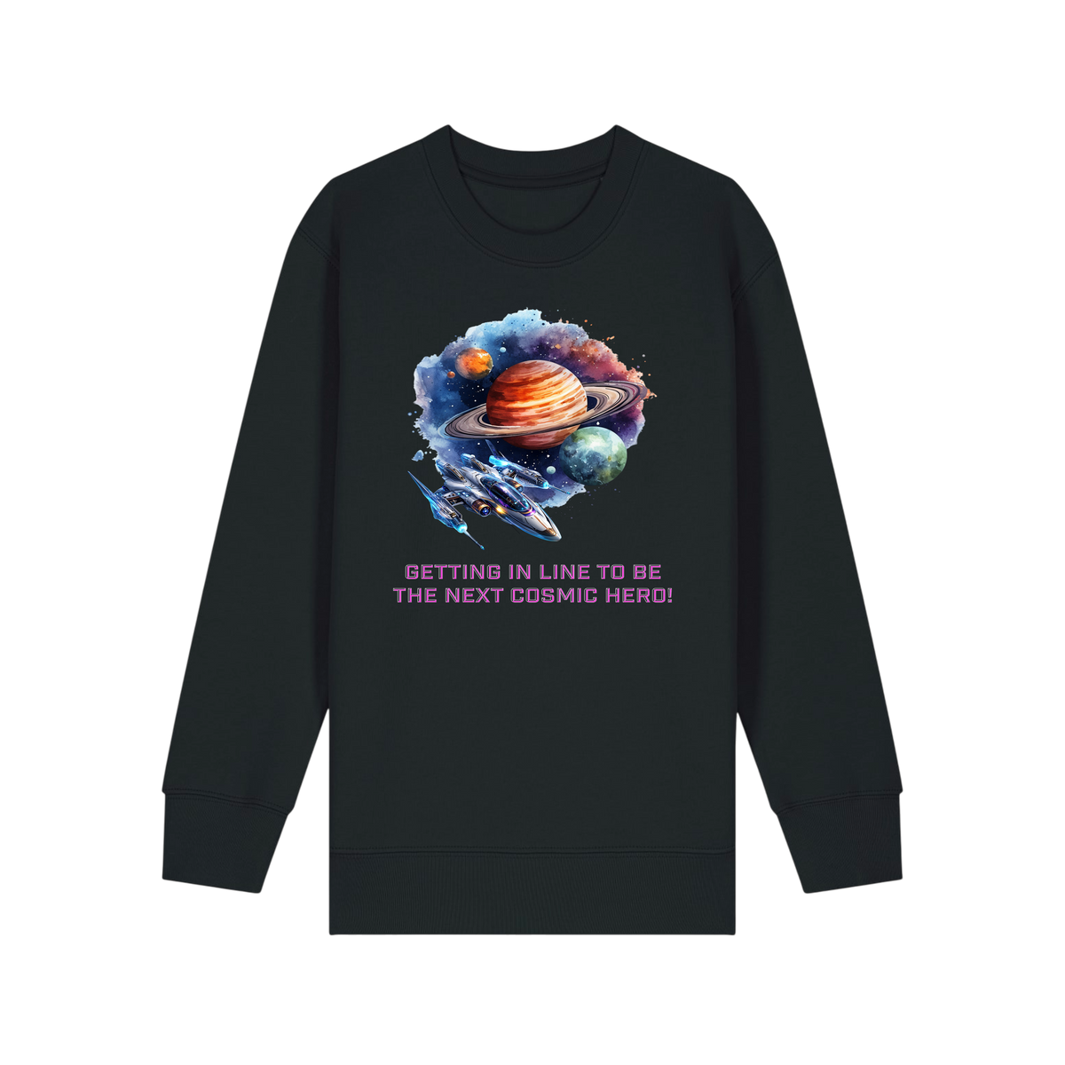 Cosmic Hero - Kids Sweatshirt - Black (front)
