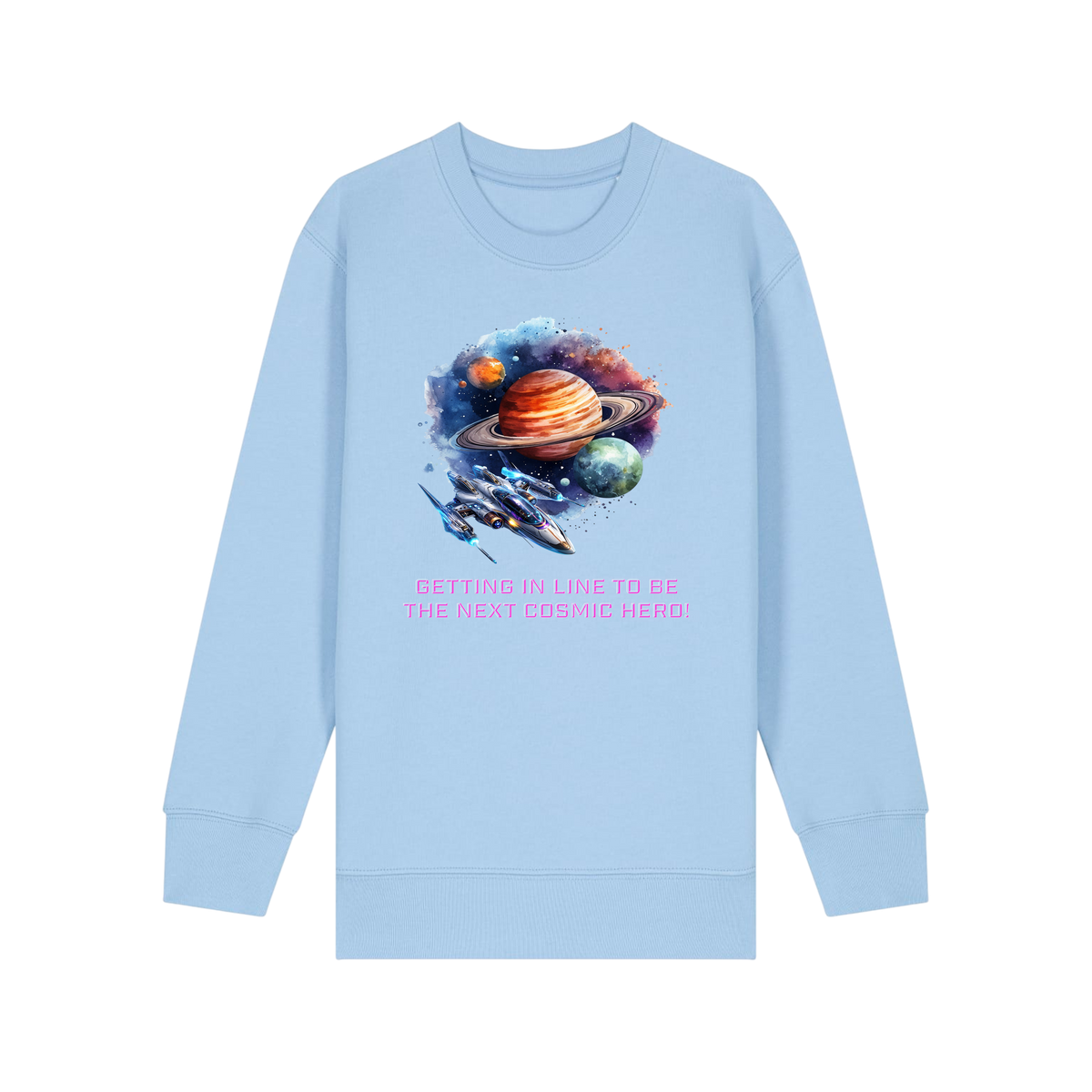 Cosmic Hero - Kids Sweatshirt - Blue Soul (front)