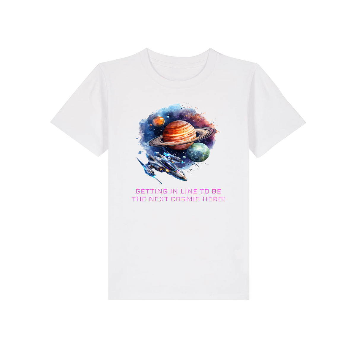 Cosmic Hero - Kids T-Shirt - White (front)
