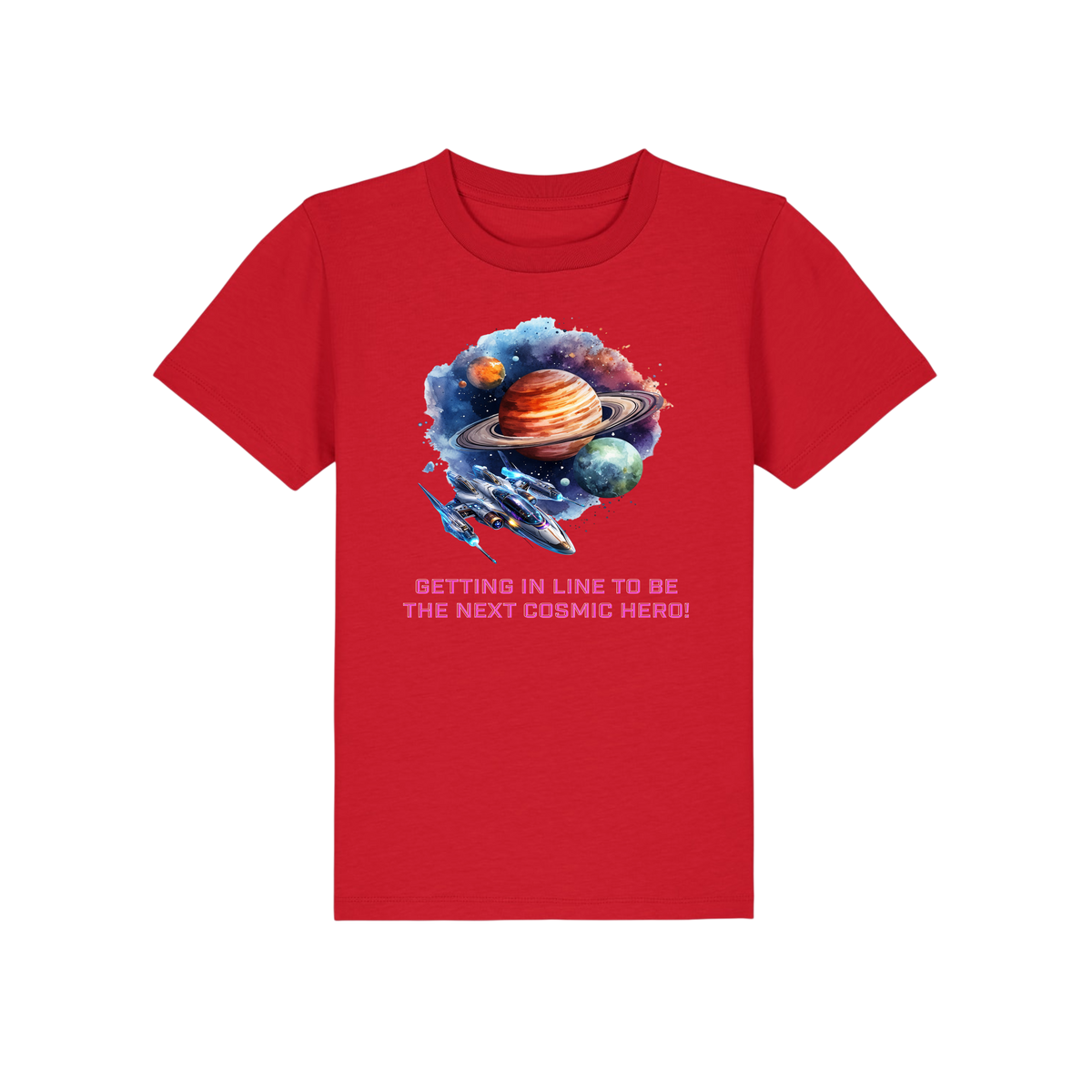 Cosmic Hero - Kids T-Shirt - Red (front)