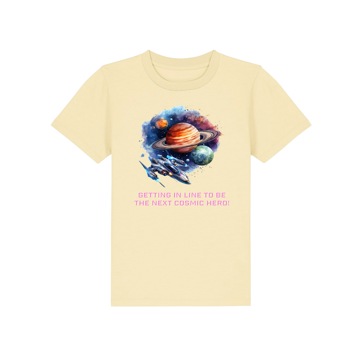 Cosmic Hero - Kids T-Shirt - Butter (front)