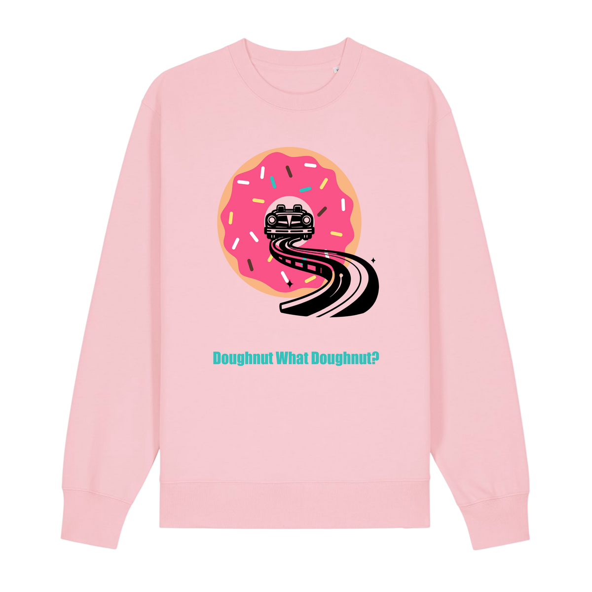 Doughnut What Doughnut - Unisex Sweatshirt - Cotton Pink (front)