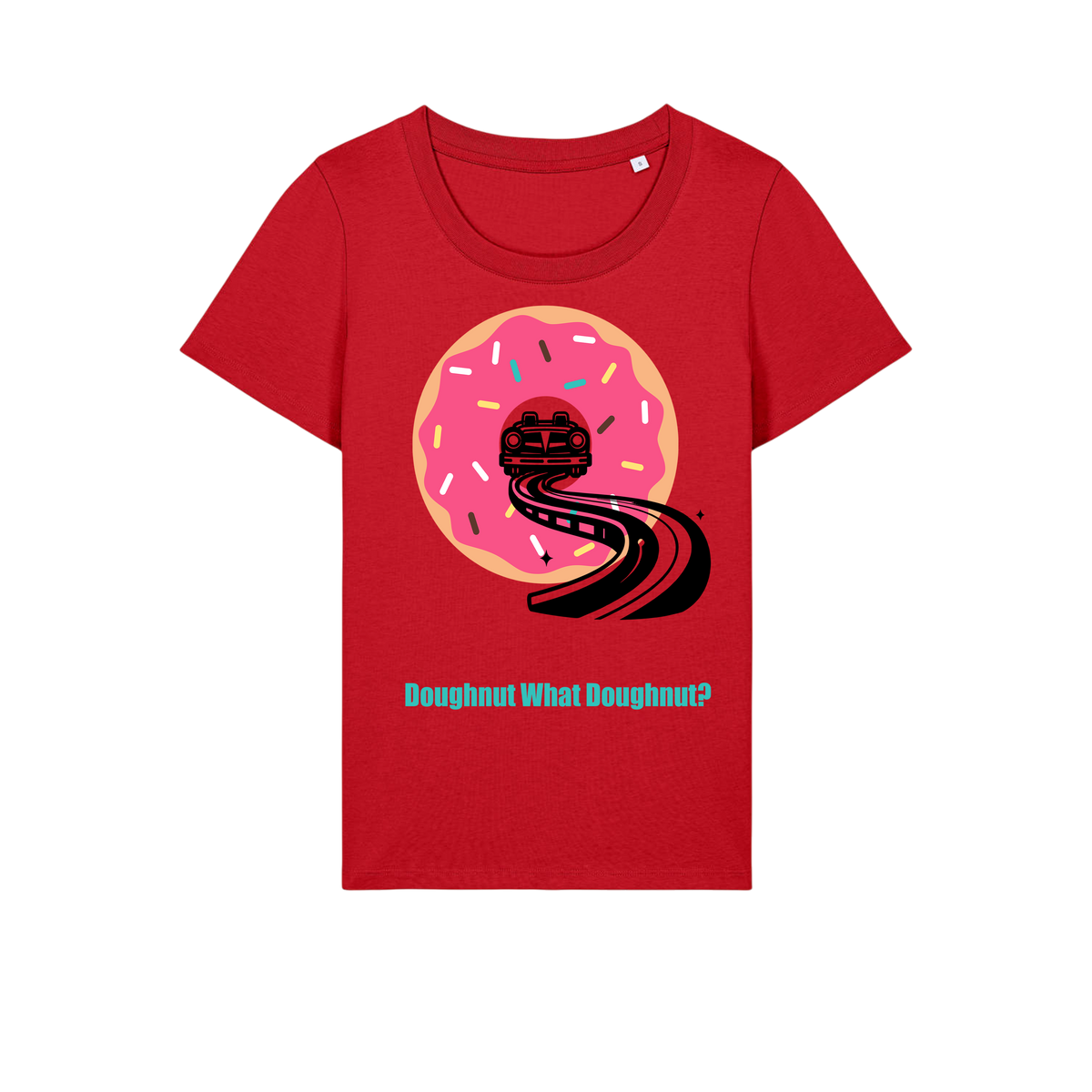 Doughnut What Doughnut - Ladies Fitted T-Shirt - Red (front)