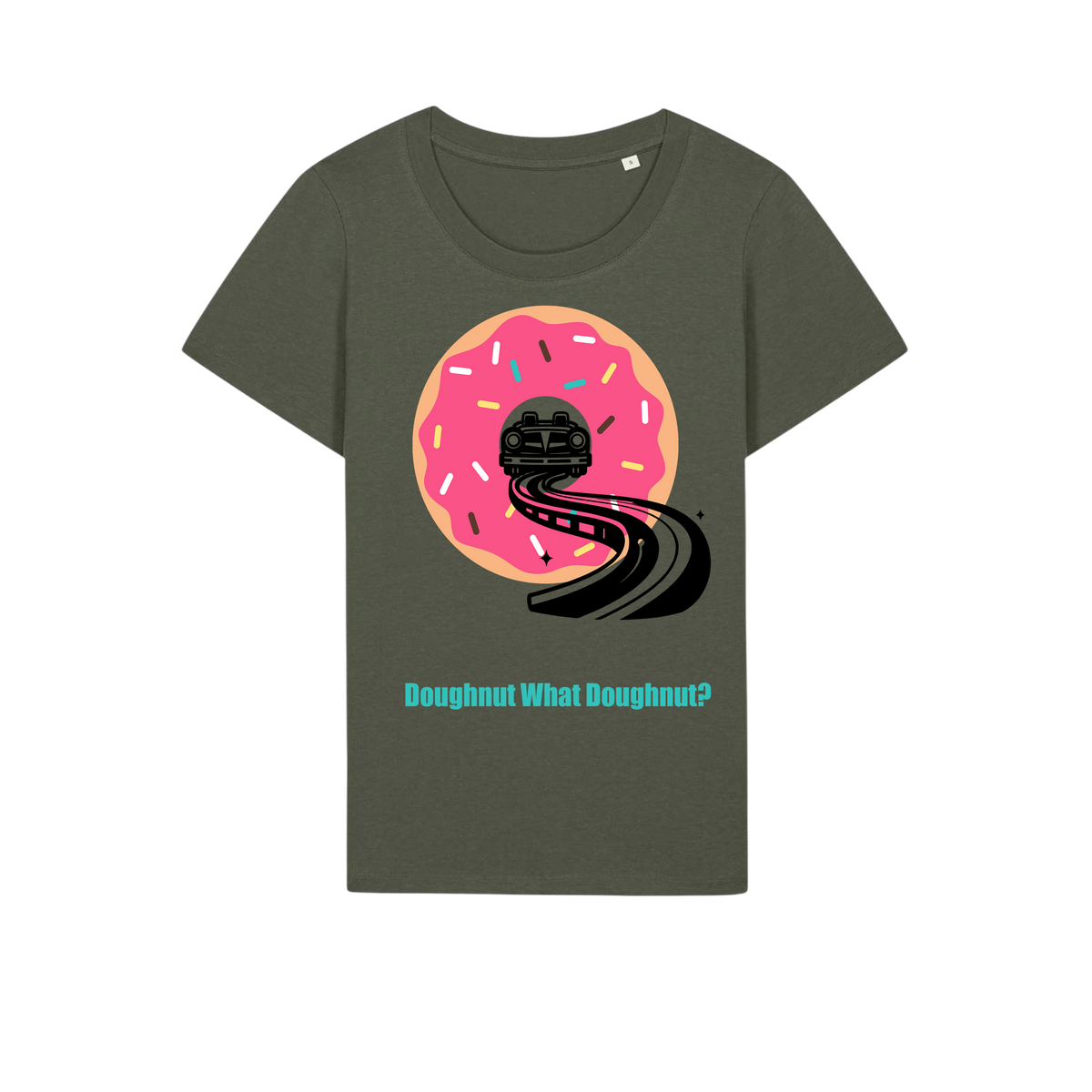 Doughnut What Doughnut - Ladies Fitted T-Shirt - Khaki (front)
