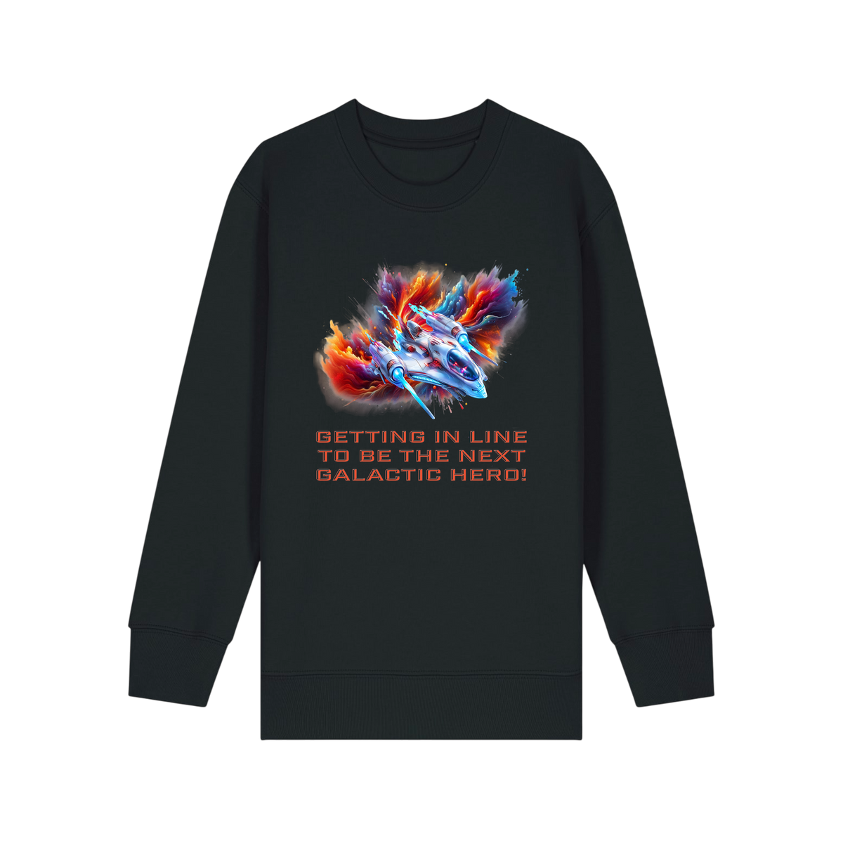Galactic Hero - Kids Sweatshirt - Black (front)