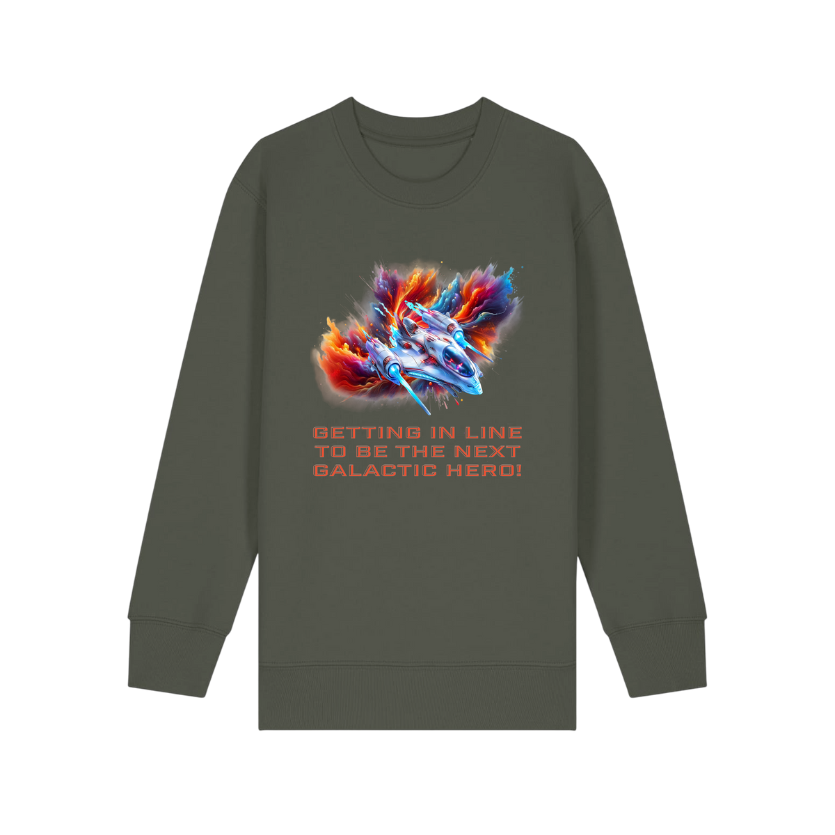 Galactic Hero - Kids Sweatshirt - Khaki (front)
