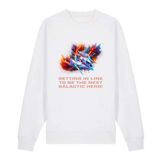 Galactic Hero - Unisex Sweatshirt - White (front)