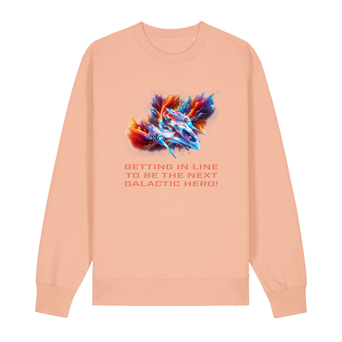 Galactic Hero - Unisex Sweatshirt - Fraiche Peche (front)