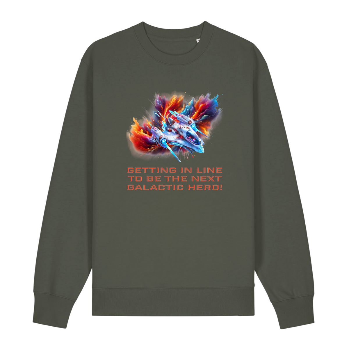 Galactic Hero - Unisex Sweatshirt - Khaki (front)