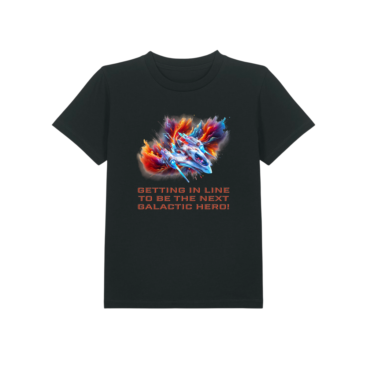 Galactic Hero - Kids T-Shirt - Black (front)