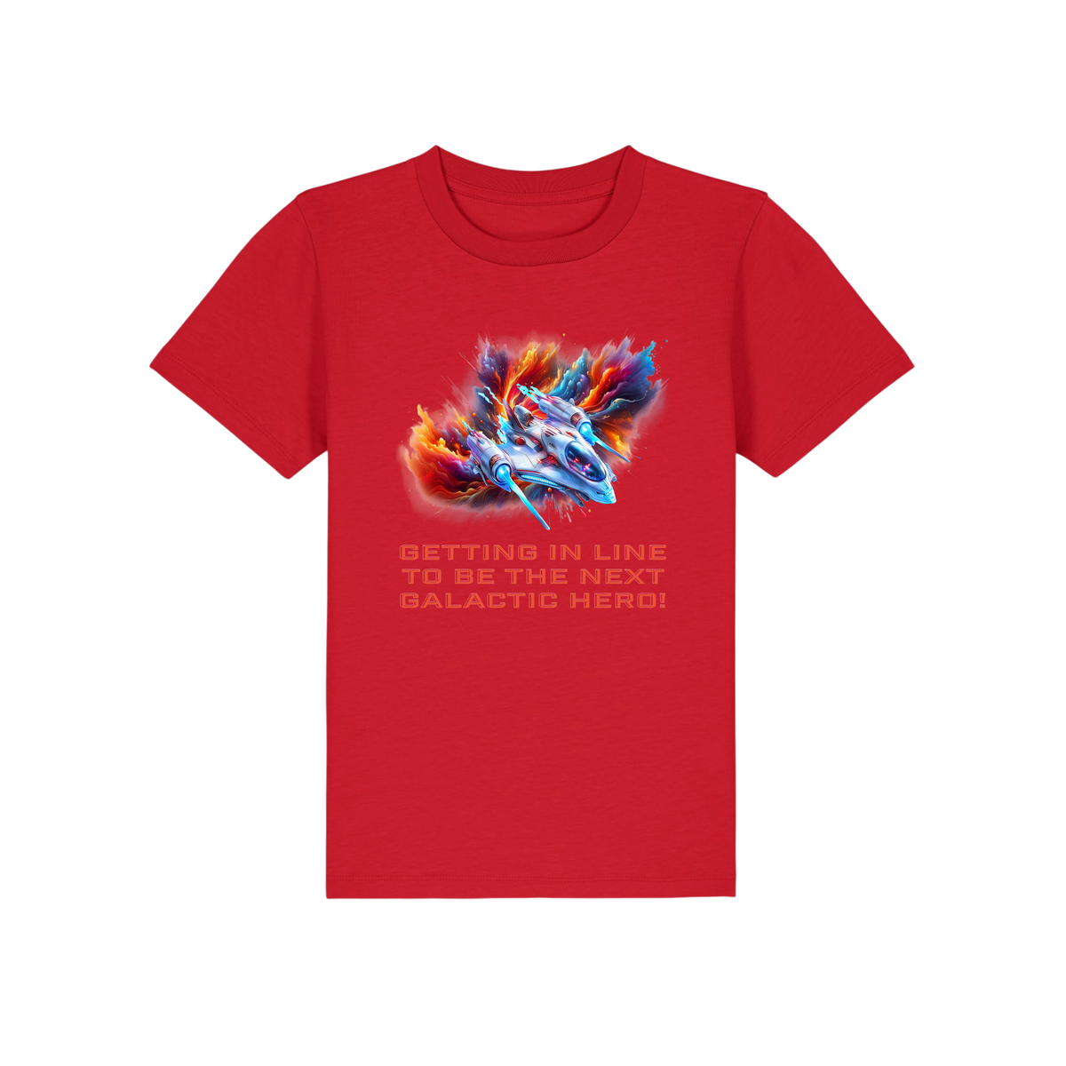 Galactic Hero - Kids T-Shirt - Red (front)