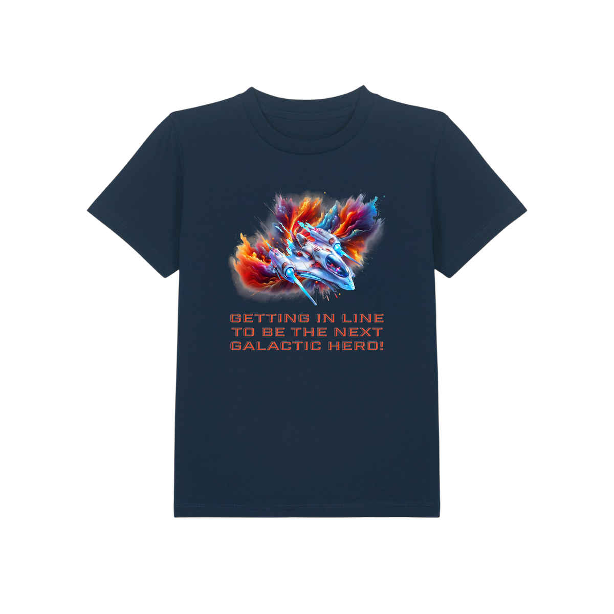 Galactic Hero - Kids T-Shirt - French Navy (front)