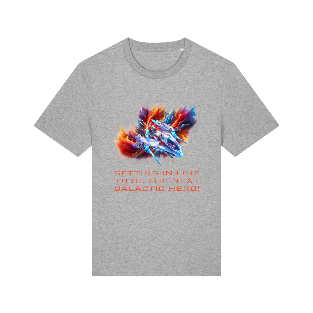 Galactic Hero - Unisex T-Shirt - Heather Grey (front)