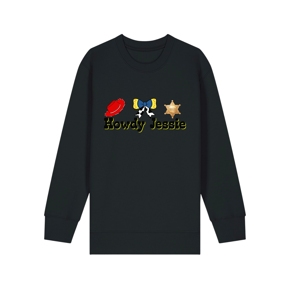 Howdy Jessie - Kids Sweatshirt - Black (front)