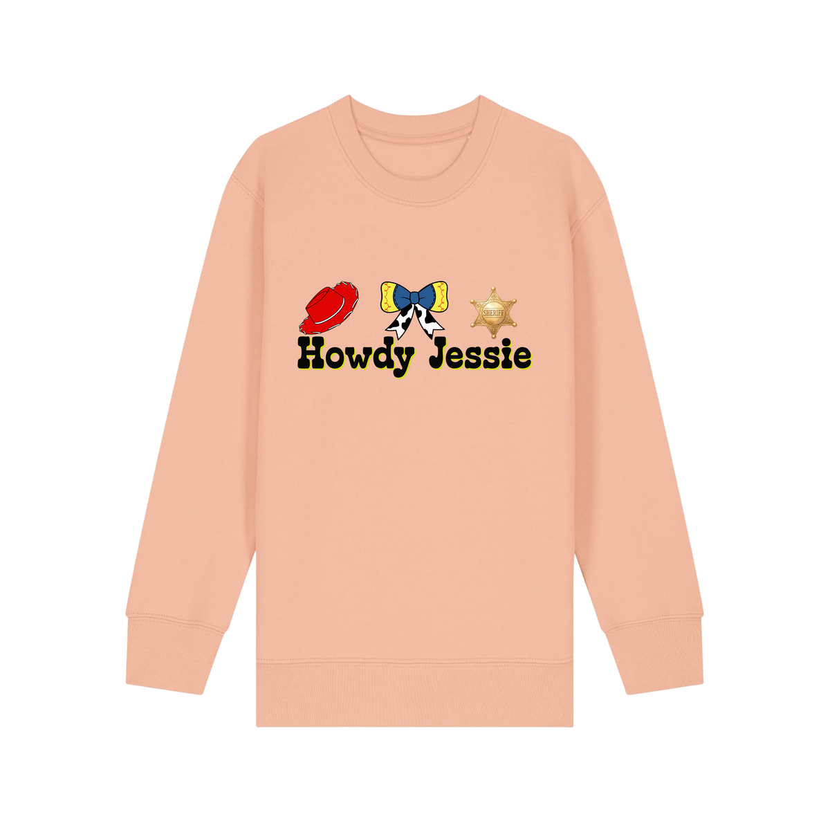 Howdy Jessie - Kids Sweatshirt - Fraiche Peche (front)