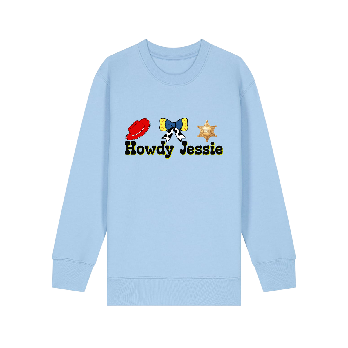 Howdy Jessie - Kids Sweatshirt - Blue Soul (front)
