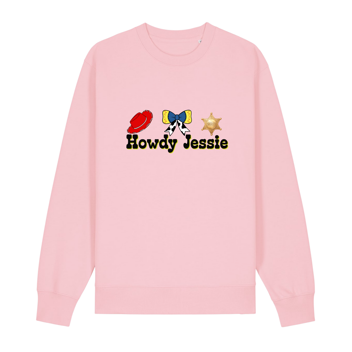 Howdy Jessie - Unisex Sweatshirt - Cotton Pink (front)