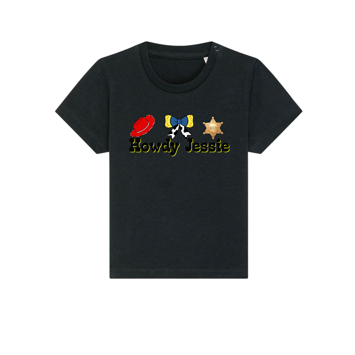 Howdy Jessie - Baby T-Shirt - Black (front)