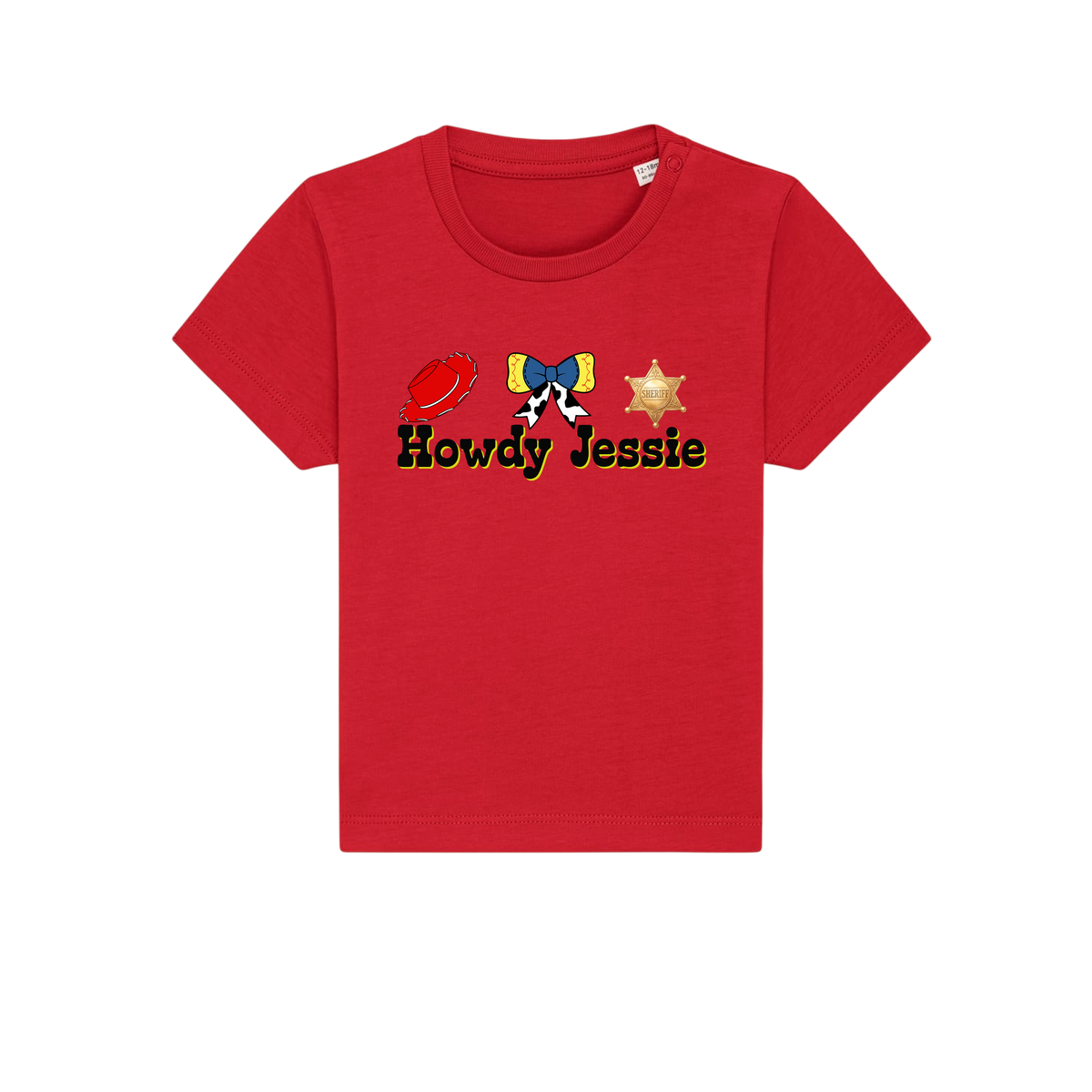 Howdy Jessie - Baby T-Shirt - Red (front)