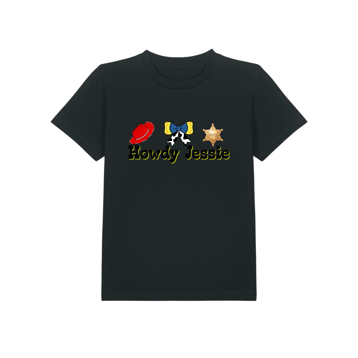 Howdy Jessie - Kids T-Shirt - Black (front)