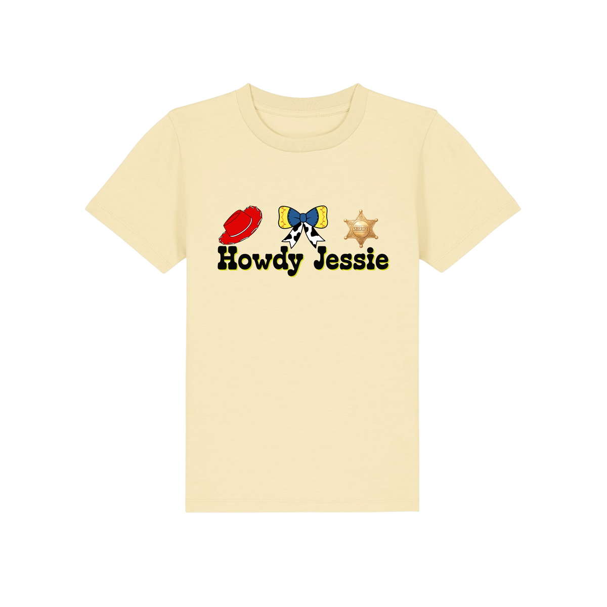 Howdy Jessie - Kids T-Shirt - Butter (front)