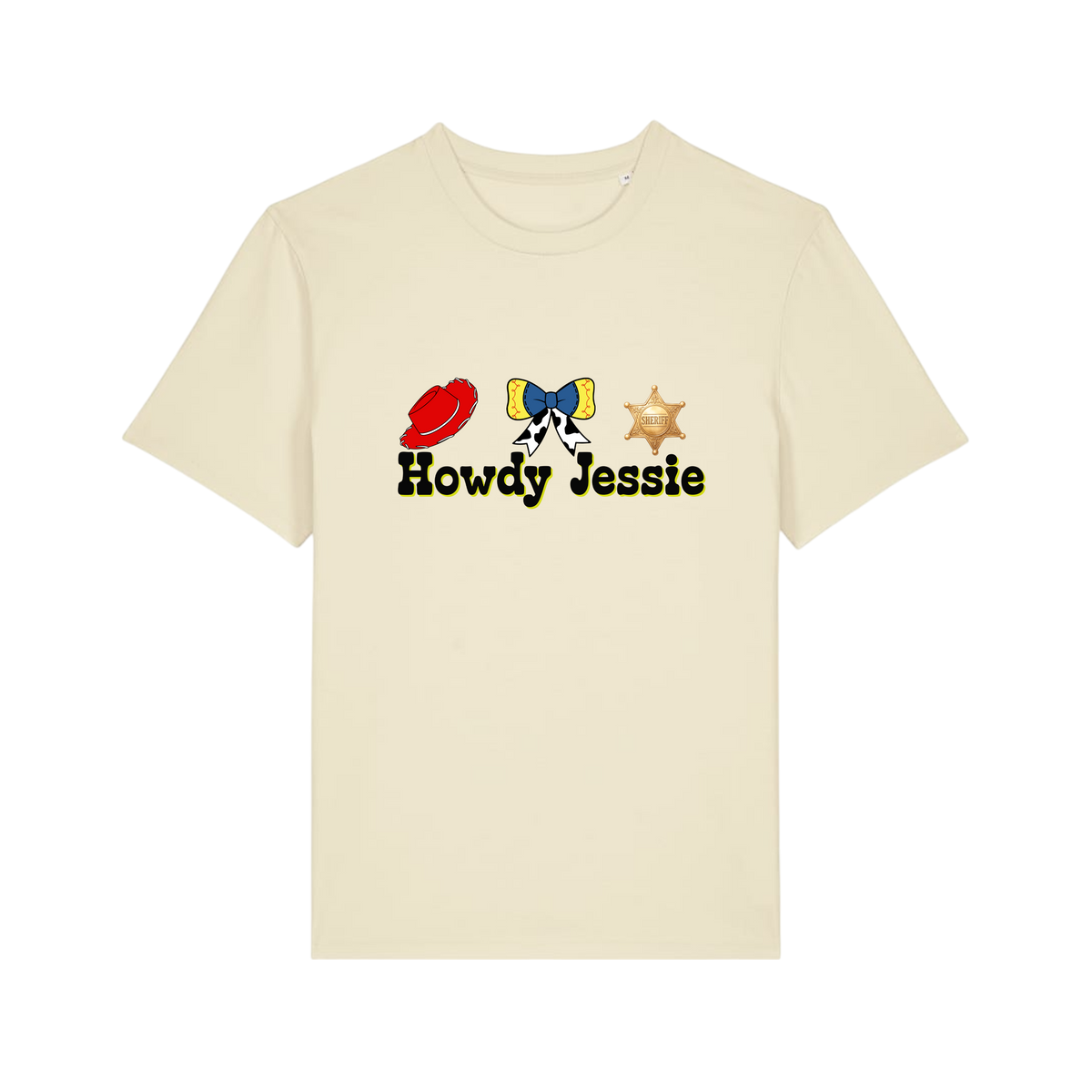 Howdy Jessie - Unisex T-Shirt - Honey Paper (front)