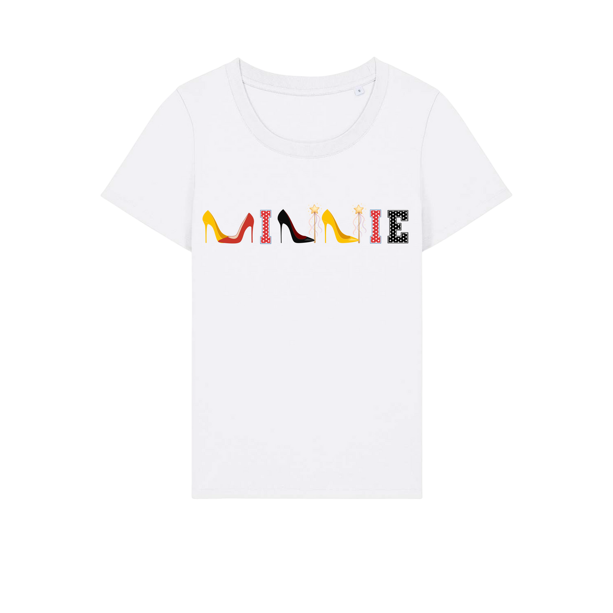 Minnie Shoes - Ladies Fitted T-Shirt - White (front)