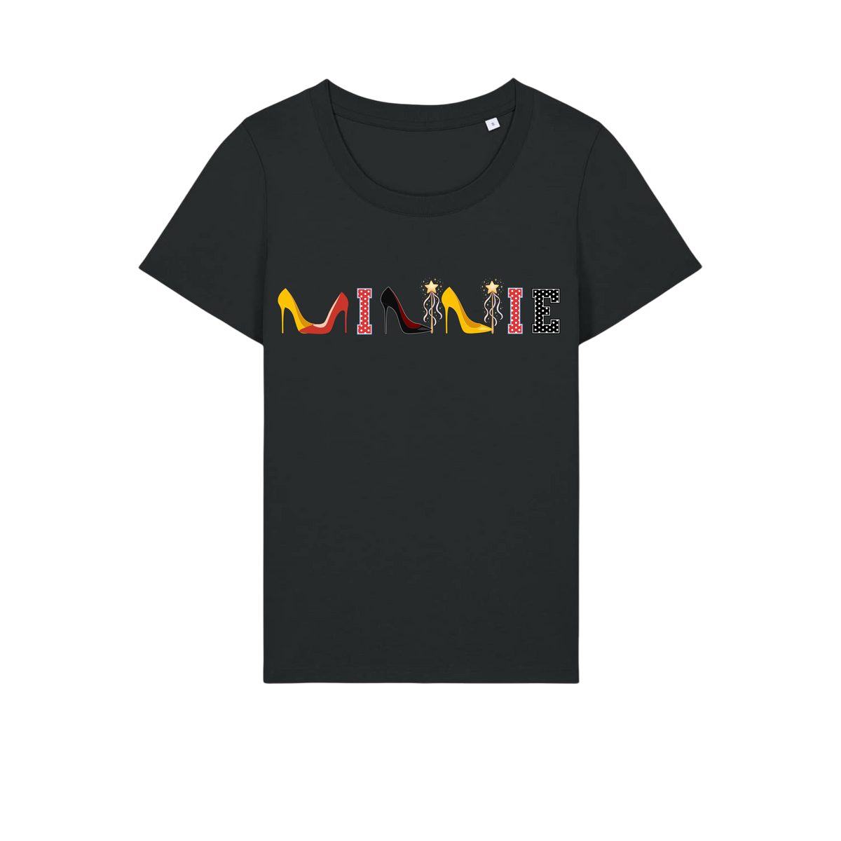 Minnie Shoes - Ladies Fitted T-Shirt - Black (front)