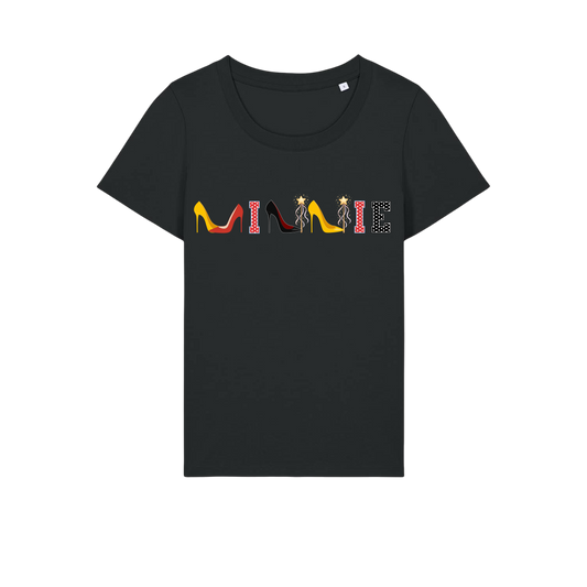 Minnie Shoes - Ladies Fitted T-Shirt - Black (front)
