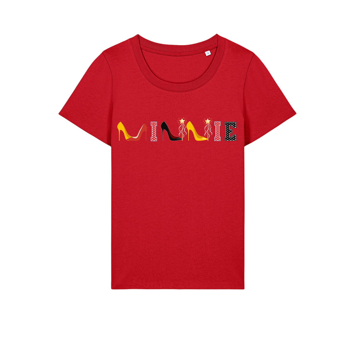 Minnie Shoes - Ladies Fitted T-Shirt - Red (front)