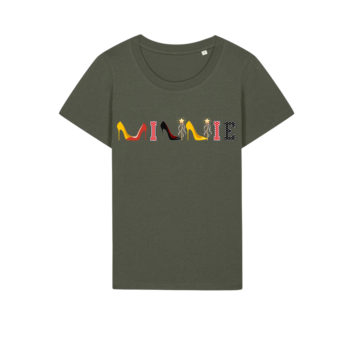 Minnie Shoes - Ladies Fitted T-Shirt - Khaki (front)