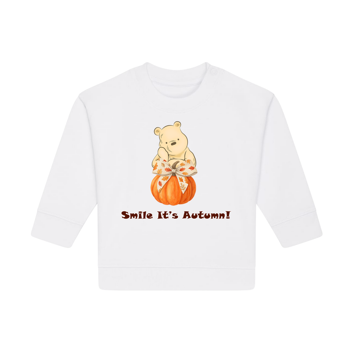 Pooh Bear Autumn - Baby Sweatshirt - White (front)