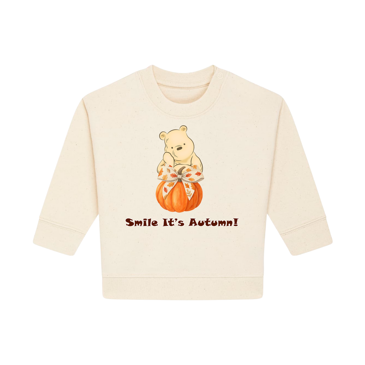 Pooh Bear Autumn - Baby Sweatshirt - Natural Raw (front)