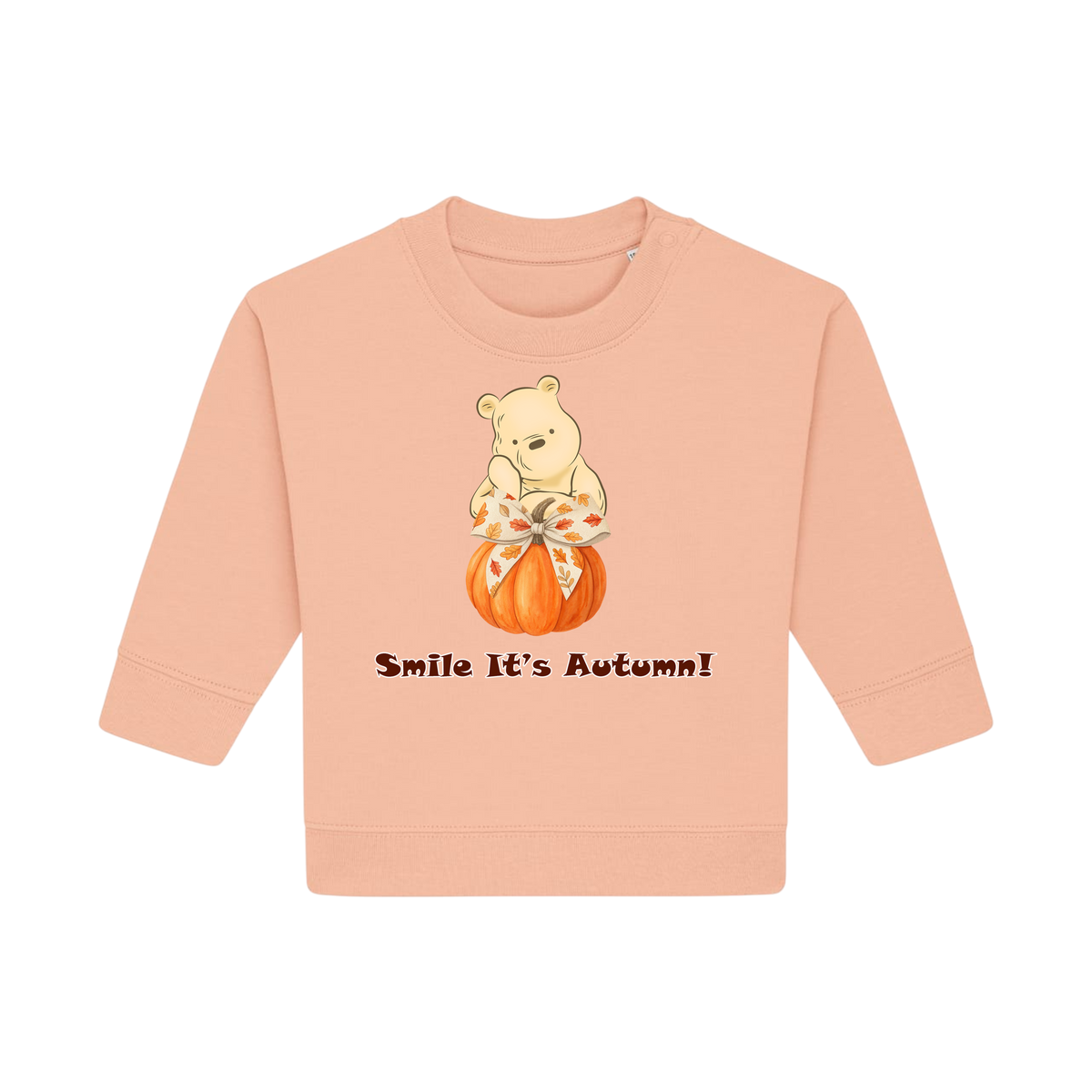 Pooh Bear Autumn - Baby Sweatshirt - Fraiche Peche (front)