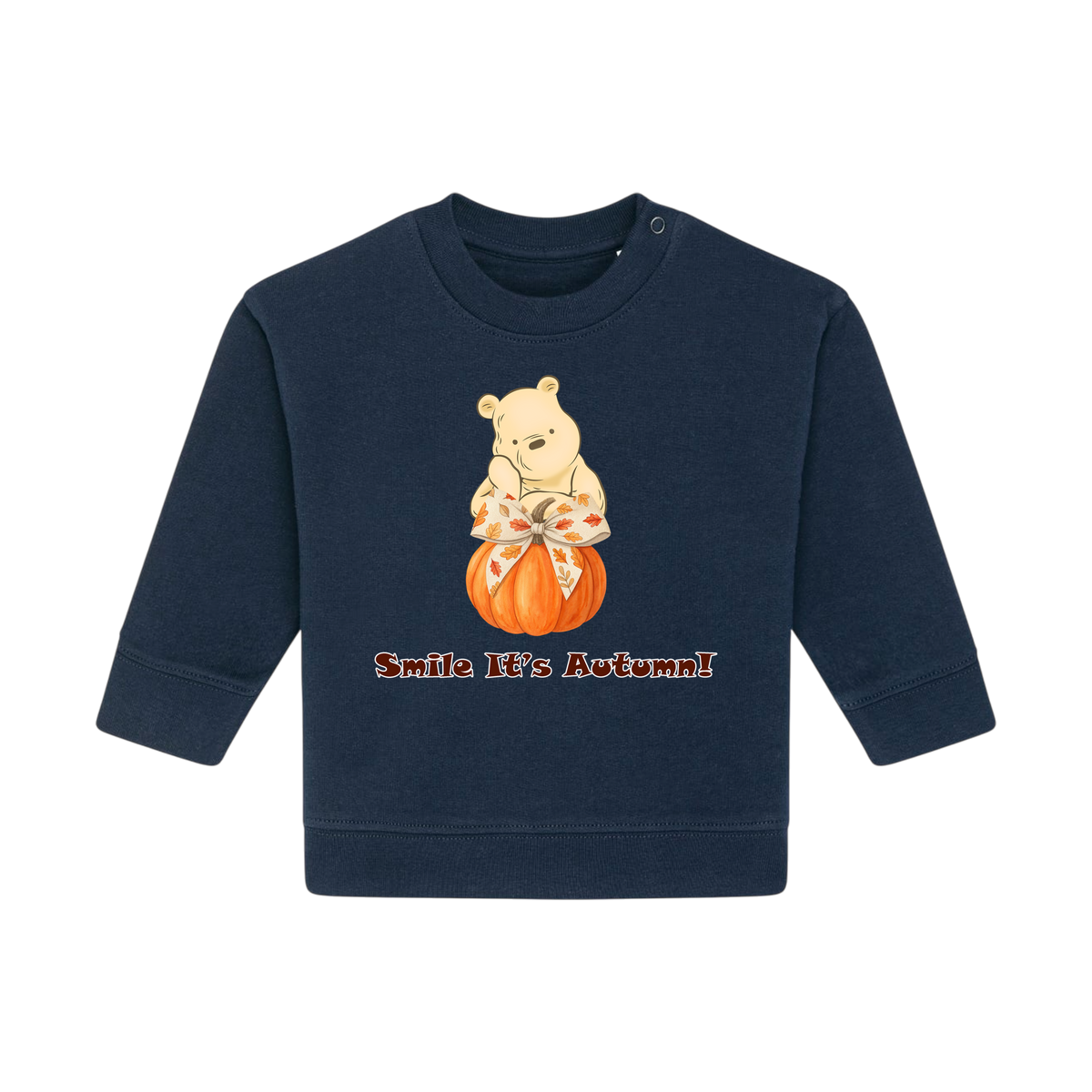 Pooh Bear Autumn - Baby Sweatshirt - French Navy (front)