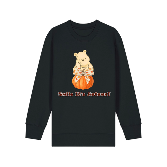 Pooh Bear Autumn - Kids Sweatshirt - Black (front)