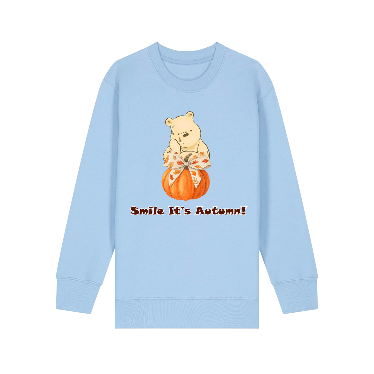 Pooh Bear Autumn - Kids Sweatshirt - Blue Soul (front)