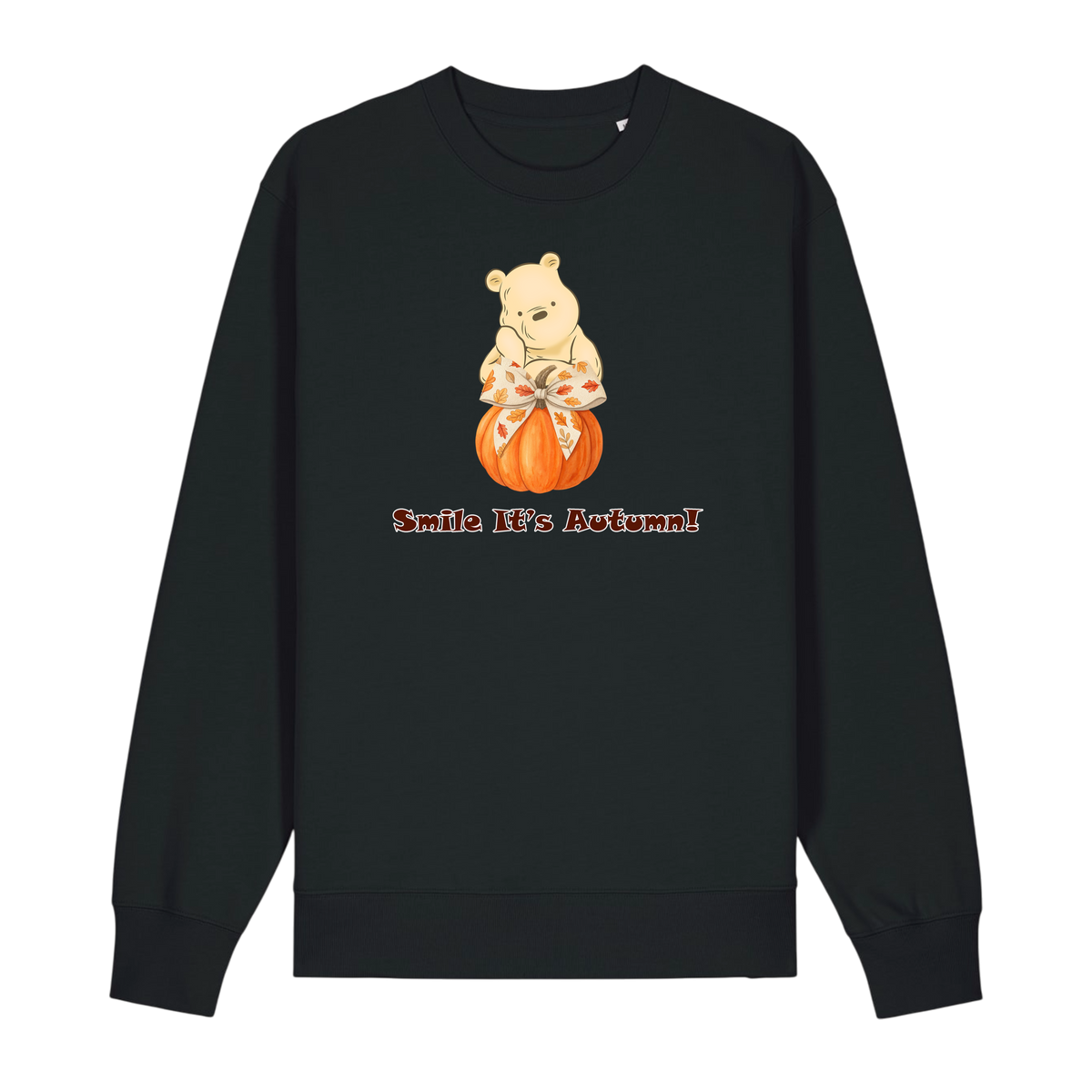Pooh Bear Autumn - Unisex Sweatshirt - Black (front)