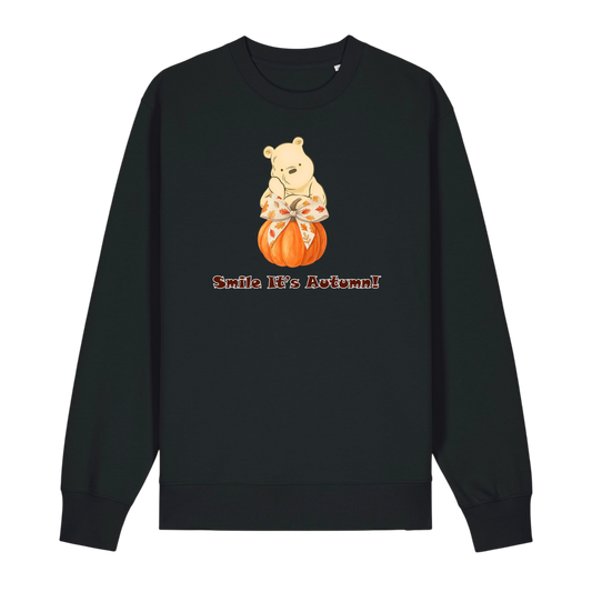 Pooh Bear Autumn - Unisex Sweatshirt - Black (front)