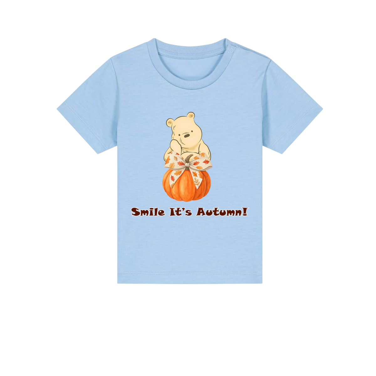 Pooh Bear Autumn - Baby T-Shirt - Blue Soul (front)