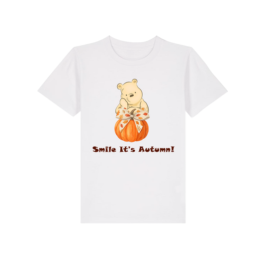 Pooh Bear Autumn - Kids T-Shirt - White (front)