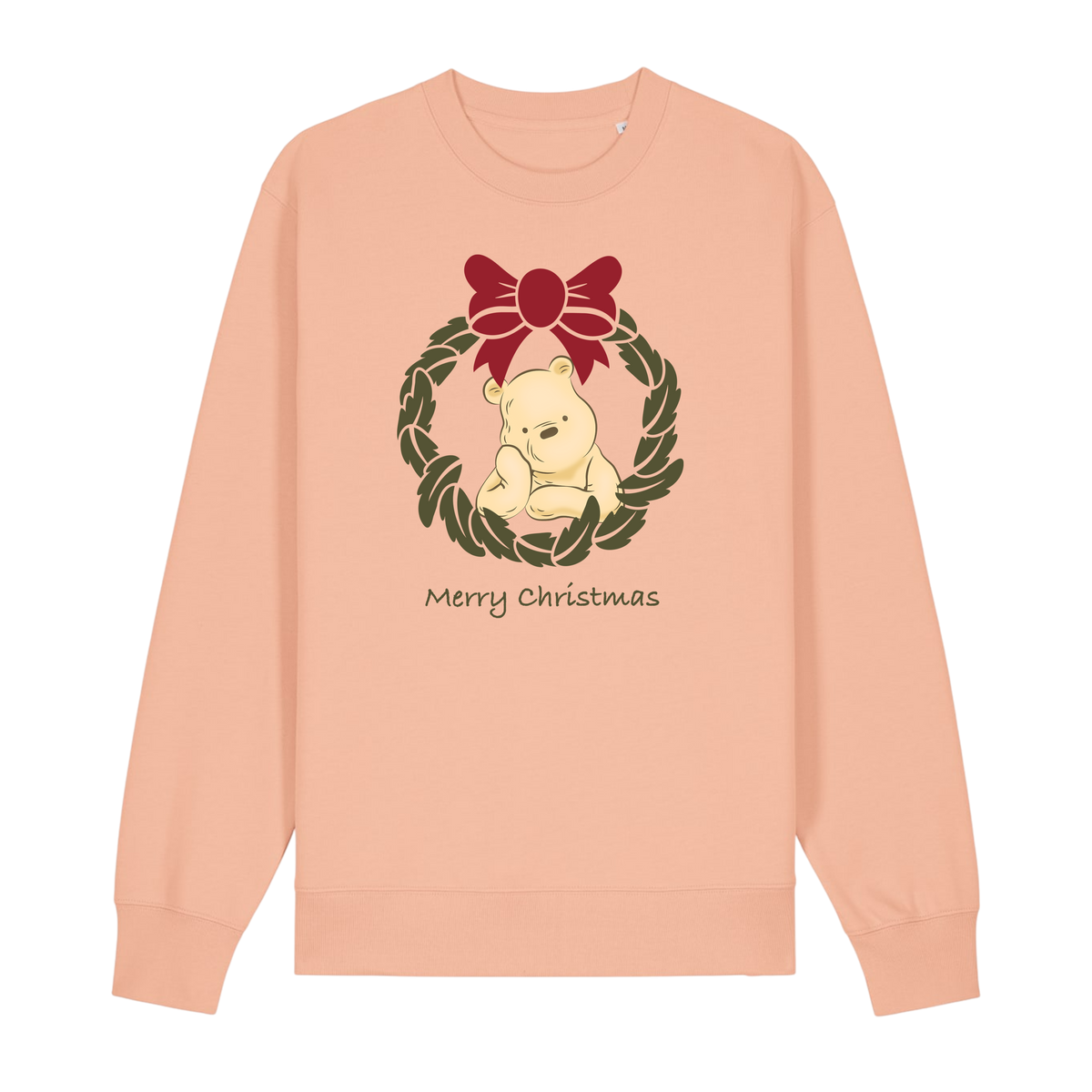 Pooh Bear Wreath - Unisex Sweatshirt - Fraiche Peche (front)