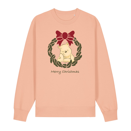 Pooh Bear Wreath - Unisex Sweatshirt - Fraiche Peche (front)
